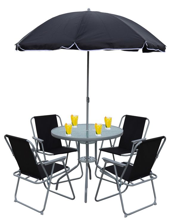 Produktbild: 6tlg Balkonset Gartenm&ouml;bel Stapelst&uuml;hle Set Maxola