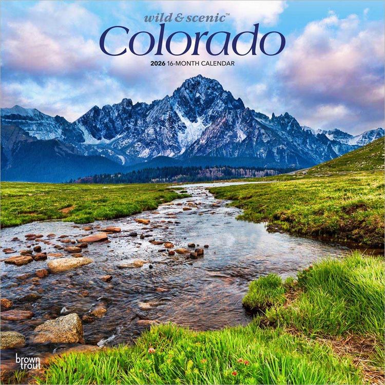 Produktbild: Colorado Wild & Scenic 2026 12 X 24 Inch (Hanging) Monthly Square Wall Calendar Plastic-Free