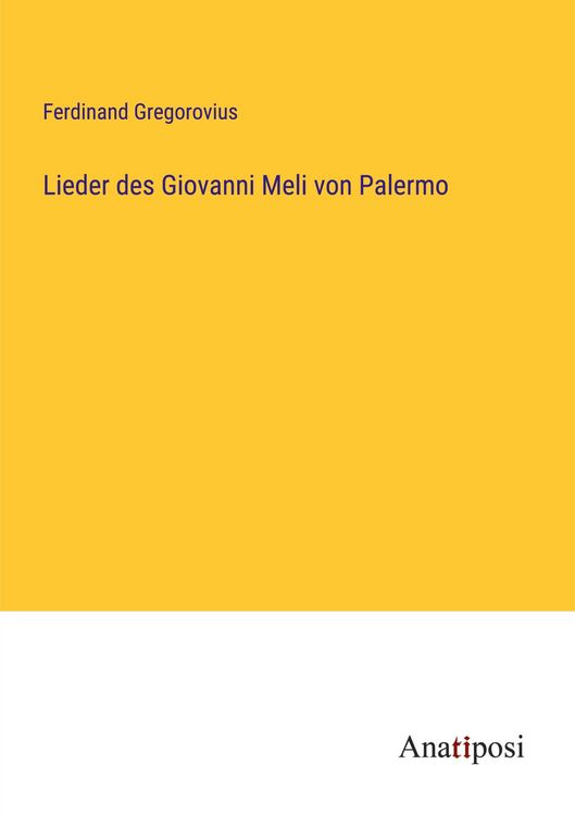 Produktbild: Lieder des Giovanni Meli von Palermo