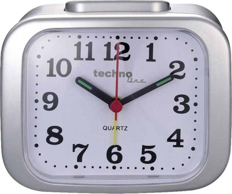 Produktbild: Techno Line Model XL silber Quarz Wecker Silber Alarmzeiten 1 1 Timerzeit