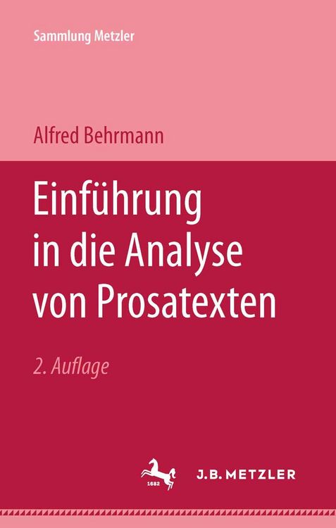 Produktbild: Einf&uuml;hrung in die Analyse von Prosatexten