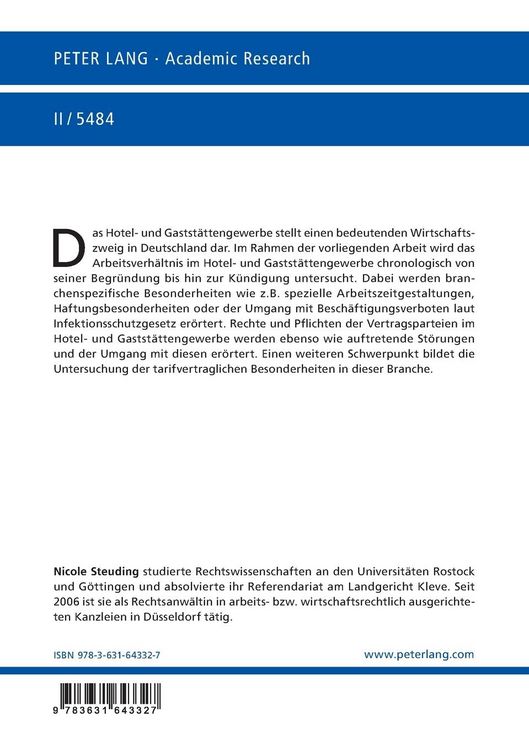 Produktbild: Arbeitsrecht und arbeitsrechtliche Praxis im Hotel- und Gastst&auml;ttengewerbe