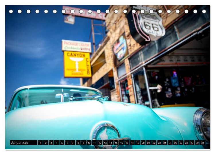 Produktbild: Go west Route 66 (Tischkalender 2026 DIN A5 quer), CALVENDO Monatskalender