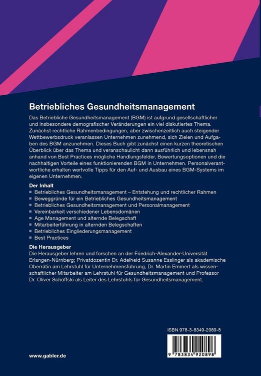 Produktbild: Betriebliches Gesundheitsmanagement