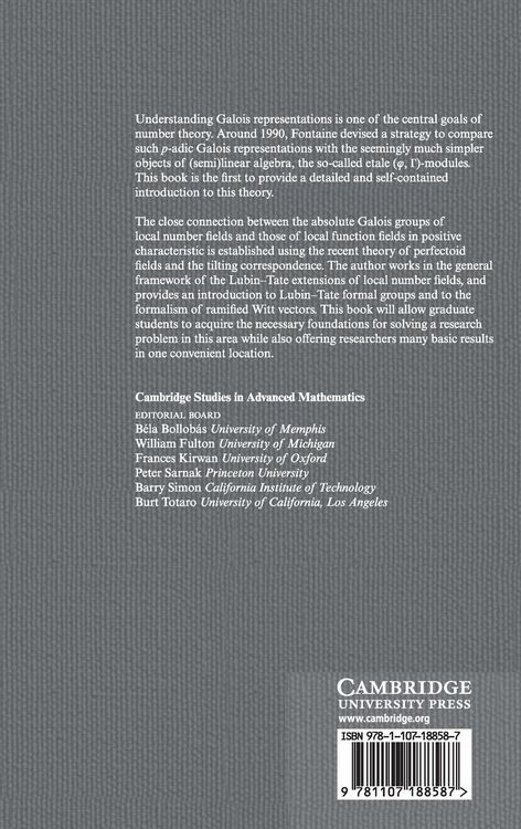 Produktbild: Galois Representations and (Phi, Gamma)-Modules