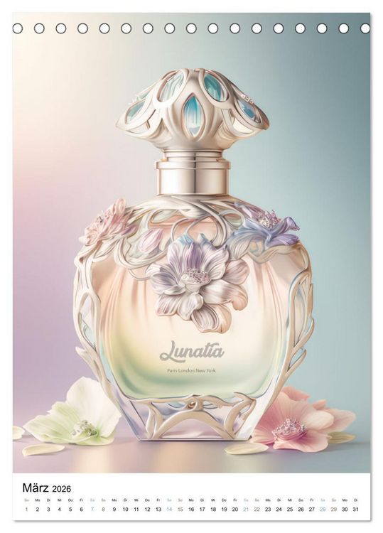 Produktbild: Parfum Eleganz im Glas (Tischkalender 2026 DIN A5 hoch), CALVENDO Monatskalender
