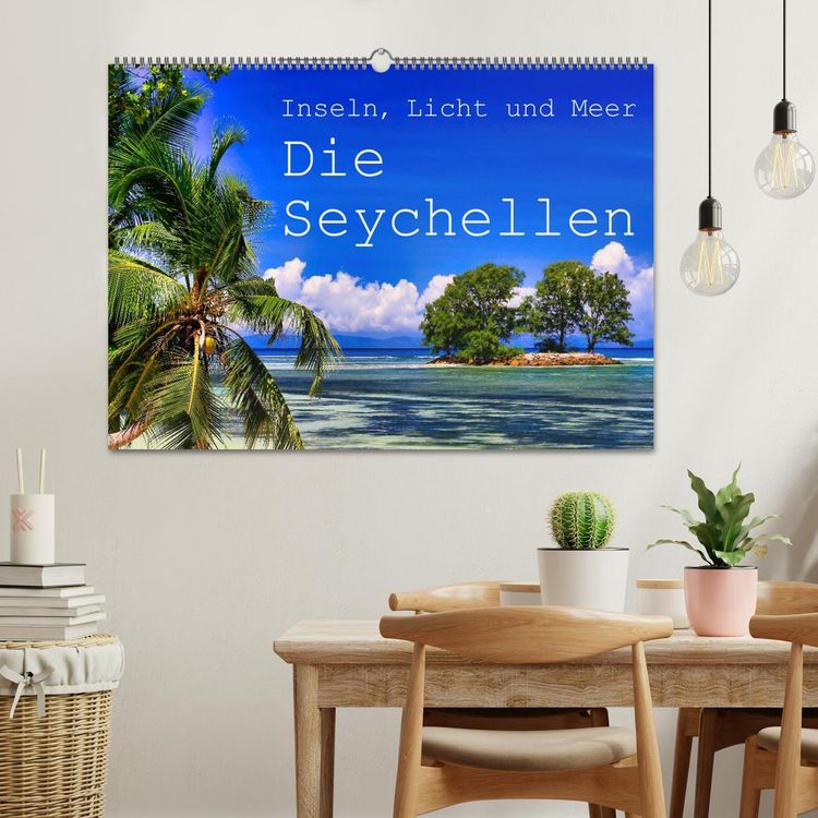 Produktbild: Inseln, Licht und Meer - die Seychellen (Wandkalender 2026 DIN A2 quer), CALVENDO Monatskalender