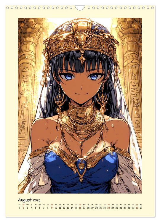 Produktbild: Im alten &Auml;gypten. Manga-M&auml;dchen im Pharaonenland (Wandkalender 2026 DIN A3 hoch), CALVENDO Monatskalender