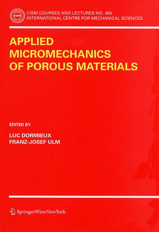 Produktbild: Applied Micromechanics of Porous Materials