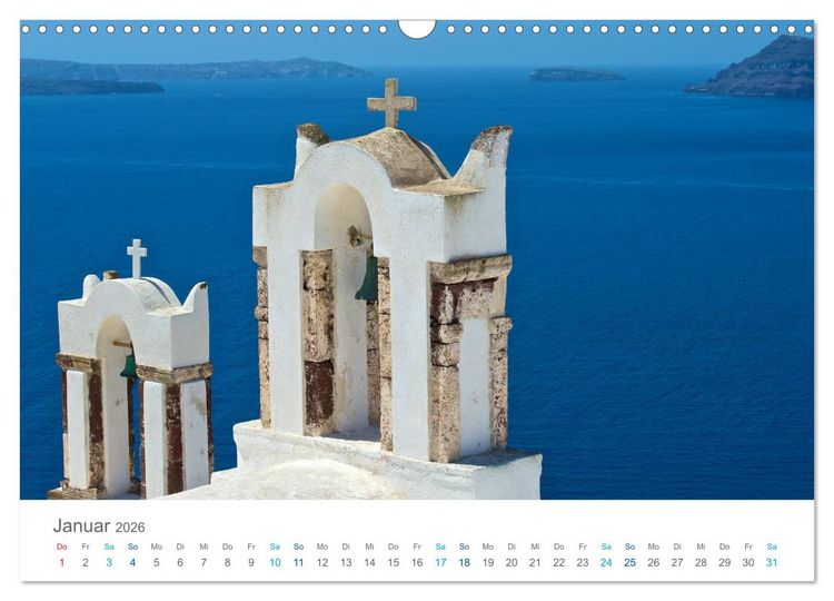 Produktbild: Santorin - Perle der Kykladen (Wandkalender 2026 DIN A3 quer), CALVENDO Monatskalender