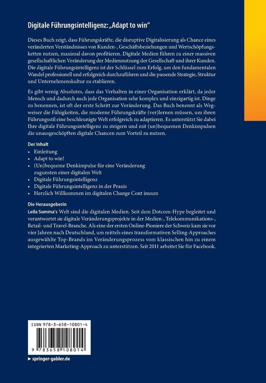 Produktbild: Digitale F&uuml;hrungsintelligenz: "Adapt to win"