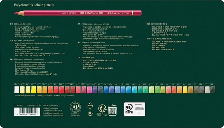 Produktbild: Faber-Castell K&uuml;nstlerfarbstifte Polychromos, 36er Set