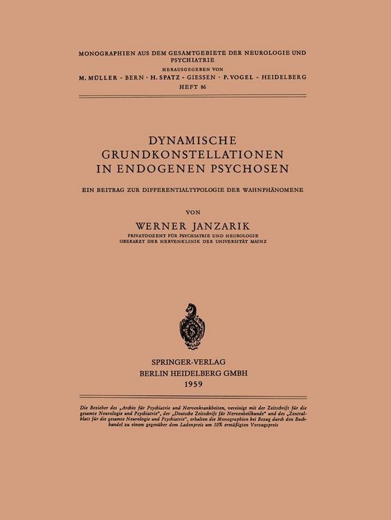 Produktbild: Dynamische Grundkonstellationen in Endogenen Psychosen