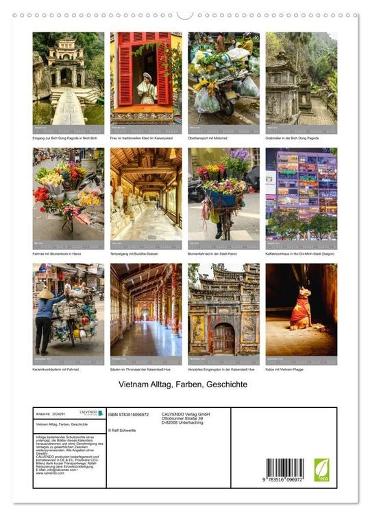 Produktbild: Vietnam Alltag, Farben, Geschichte (hochwertiger Premium Wandkalender 2026 DIN A2 hoch), Kunstdruck in Hochglanz
