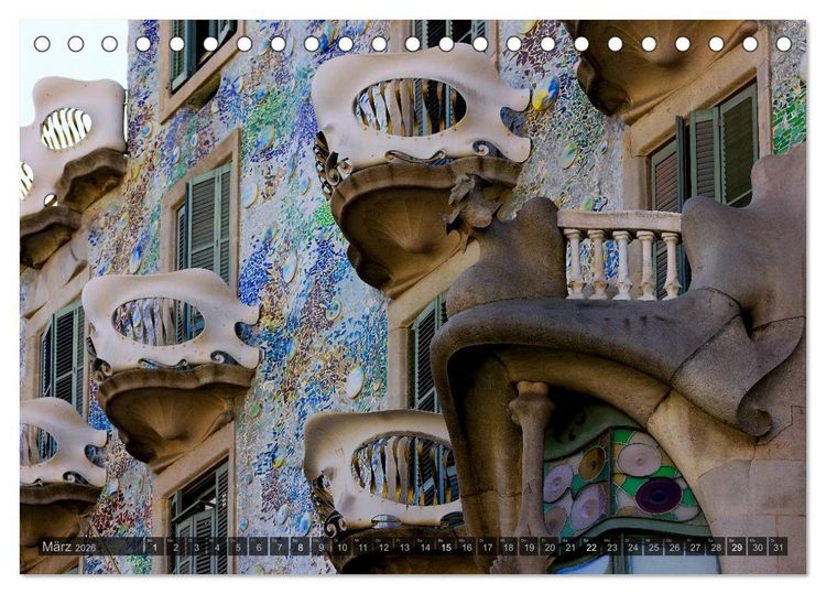 Produktbild: Barcelona - Von Gotik bis Modernisme (Tischkalender 2026 DIN A5 quer), CALVENDO Monatskalender