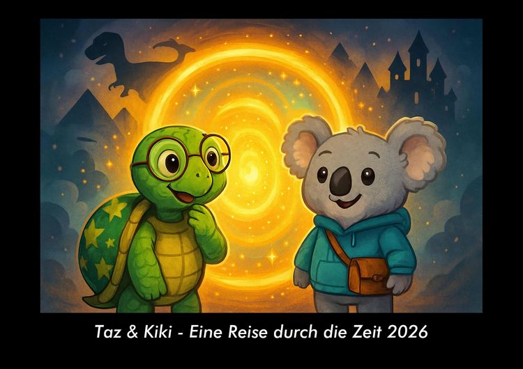 Produktbild: Taz & Kiki - Eine Reise durch die Zeit 2026 Fotokalender DIN A3