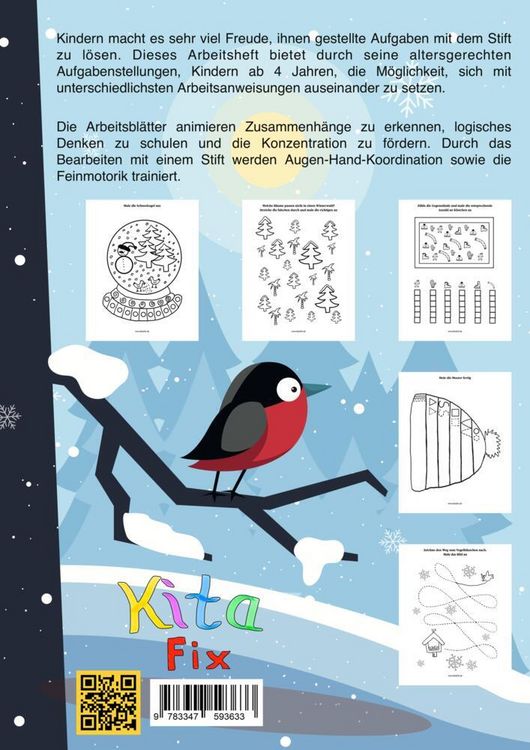 Produktbild: KitaFix-Kreativ: Arbeitsbl&auml;tter Winter (50 Ideen f&uuml;r Vorschule und Portfolio in Kindergarten und Kita)