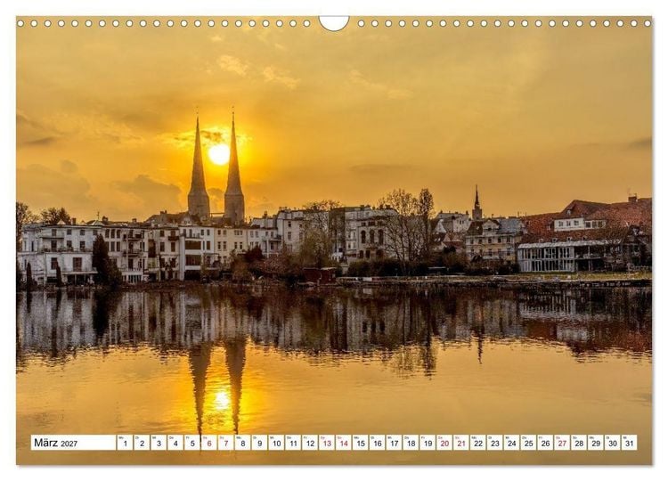 Produktbild: L&uuml;beck &ndash; Poetische Ansichten (Wandkalender 2027 DIN A3 quer), CALVENDO Monatskalender