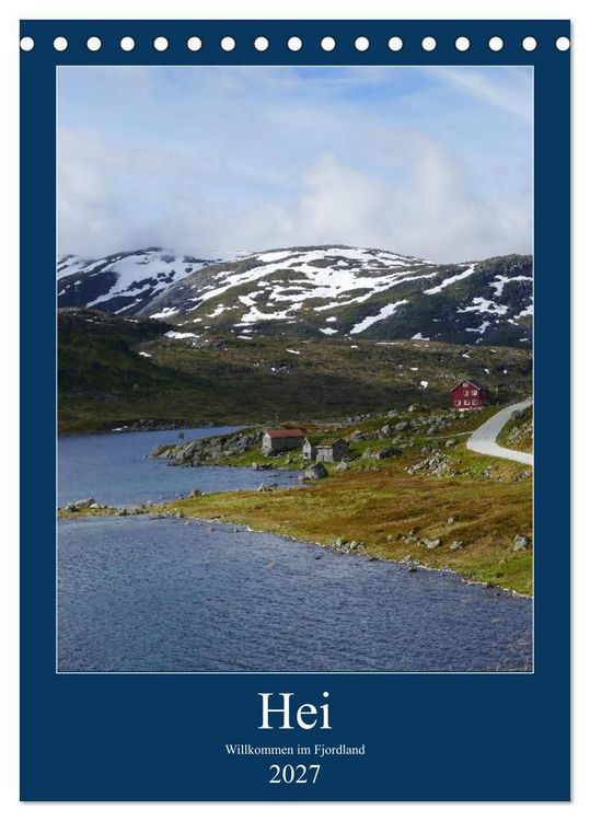 Produktbild: Hei - Willkommen im Fjordland (Tischkalender 2027 DIN A5 hoch), CALVENDO Monatskalender