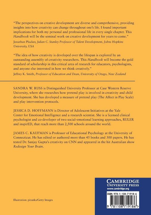 Produktbild: The Cambridge Handbook of Lifespan Development of Creativity