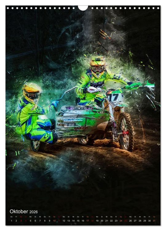 Produktbild: Motocross Seitenwagen - einfach cool (Wandkalender 2026 DIN A3 hoch), CALVENDO Monatskalender