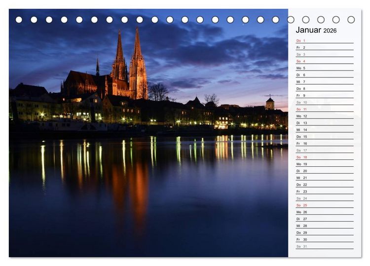 Produktbild: Die Farben von REGENSBURG (Tischkalender 2026 DIN A5 quer), CALVENDO Monatskalender