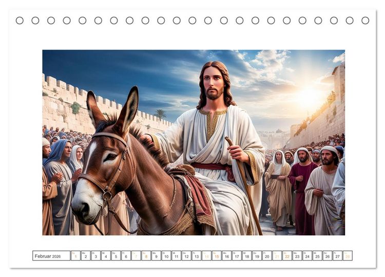 Produktbild: Durch das Jahr mit Jesus (Tischkalender 2026 DIN A5 quer), CALVENDO Monatskalender