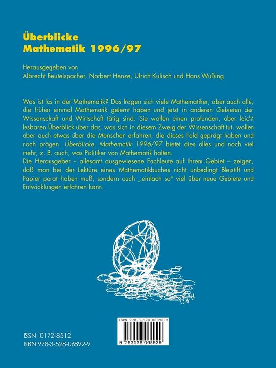 Produktbild: &Uuml;berblicke Mathematik 1996/97