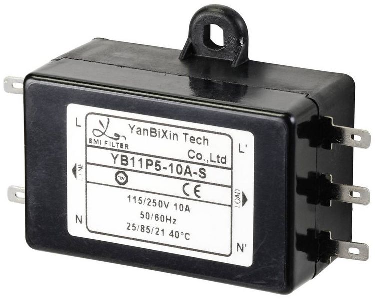 Produktbild: TRU COMPONENTS TC-10471952 Netzfilter 250 V/AC 10A 0.3 mH (L x B x H) 68 x 50 x 25mm 1St.