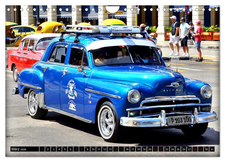 Produktbild: PLYMOUTH '50 - Ein US-Oldtimer in Havanna (Wandkalender 2026 DIN A4 quer), CALVENDO Monatskalender