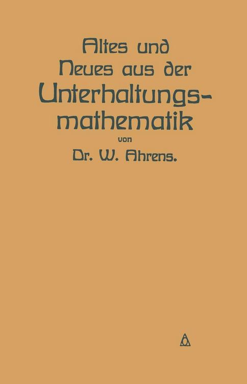 Produktbild: Altes und Neues aus der Unterhaltungsmathematik