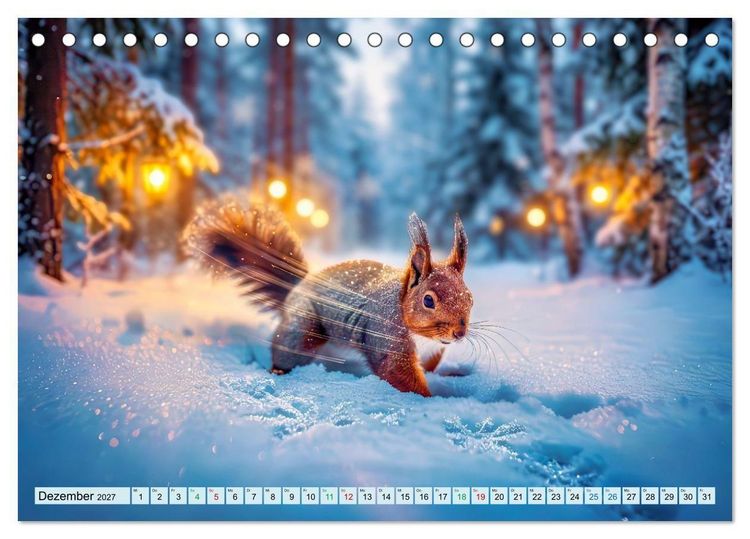 Produktbild: M&auml;rchenhafte Eichh&ouml;rnchen (Tischkalender 2027 DIN A5 quer), CALVENDO Monatskalender