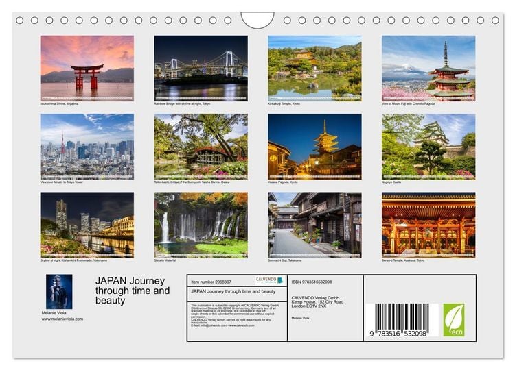 Produktbild: JAPAN Journey through time and beauty (Wall Calendar 2026 DIN A4 landscape), CALVENDO 12 Month Wall Calendar