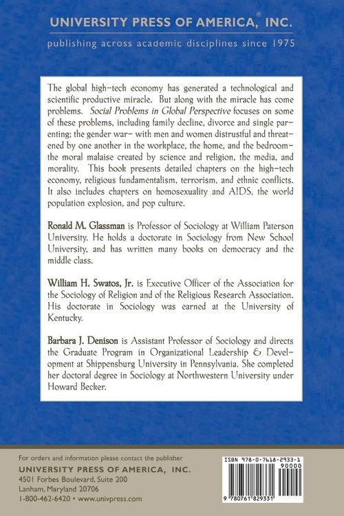 Produktbild: Social Problems in Global Perspective