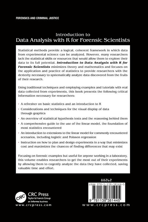 Produktbild: Introduction to Data Analysis with R for Forensic Scientists