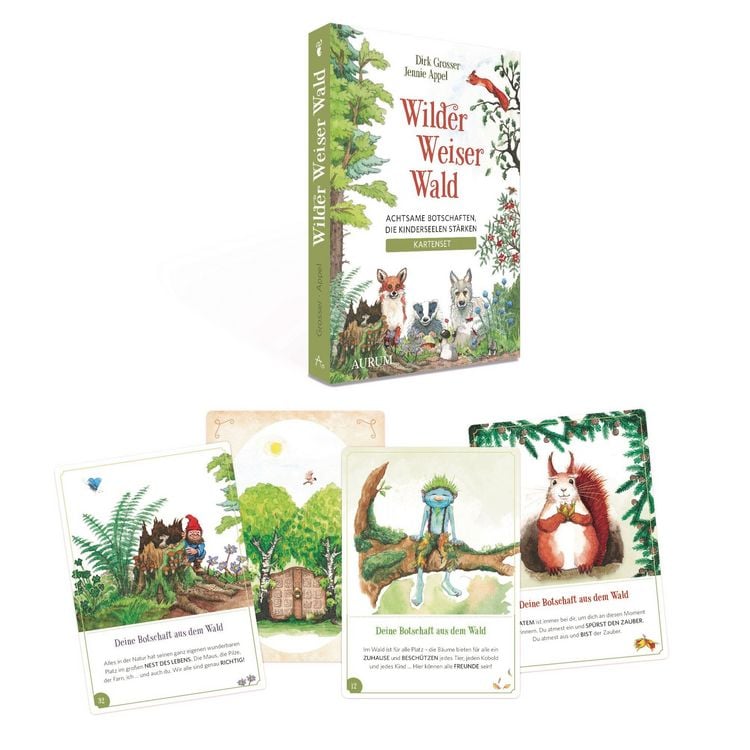 Produktbild: Wilder Weiser Wald. Achtsame Botschaften, die Kinderseelen st&auml;rken. Kartenset