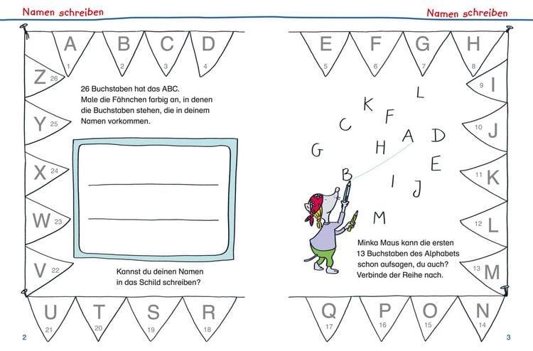 Produktbild: Schlau für die Schule: Mein kunterbuntes dickes Lernheft: Buchstaben und Zahlen