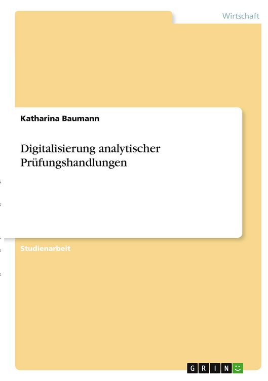 Produktbild: Digitalisierung analytischer Pr&uuml;fungshandlungen
