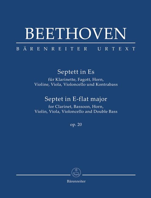 Produktbild: Septett f&uuml;r Klarinette, Fagott, Horn, Violine, Viola, Violoncello und Kontrabass in Es op. 20