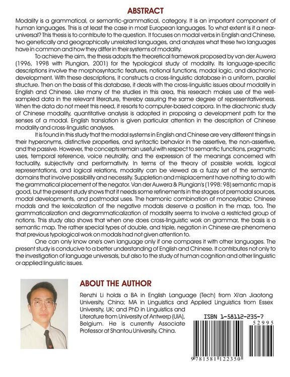 Produktbild: Modality in English and Chinese