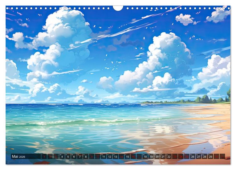 Produktbild: Inspirierende Str&auml;nde (Wandkalender 2026 DIN A3 quer), CALVENDO Monatskalender