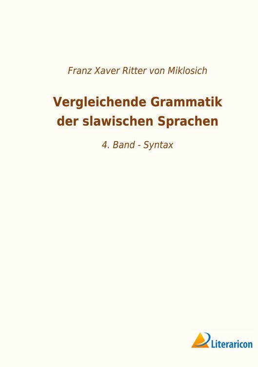 Produktbild: Vergleichende Grammatik der slawischen Sprachen