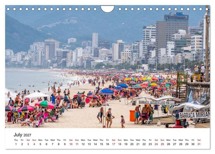 Produktbild: RIO DE JANEIRO Contrasts. Colors. Light. (Wall Calendar 2027 DIN A4 landscape), CALVENDO 12 Month Wall Calendar