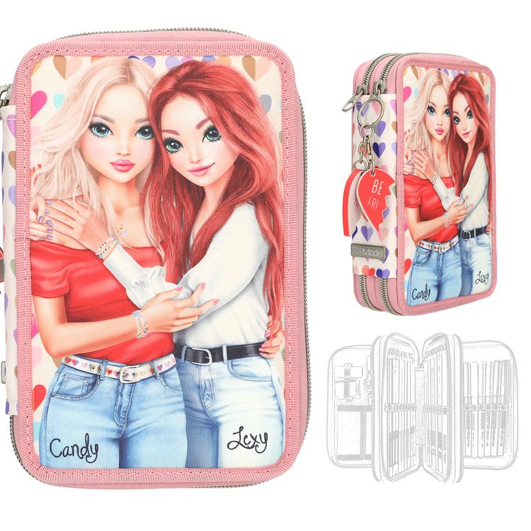 Produktbild: DEPESCHE TOPModel Federtasche 2fach Heart To Heart