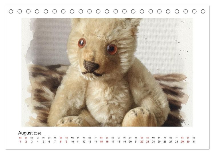 Produktbild: Sammlerst&uuml;cke: Puppen und B&auml;ren (Tischkalender 2026 DIN A5 quer), CALVENDO Monatskalender