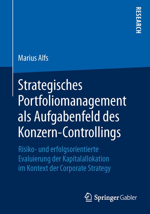 Produktbild: Strategisches Portfoliomanagement als Aufgabenfeld des Konzern-Controllings