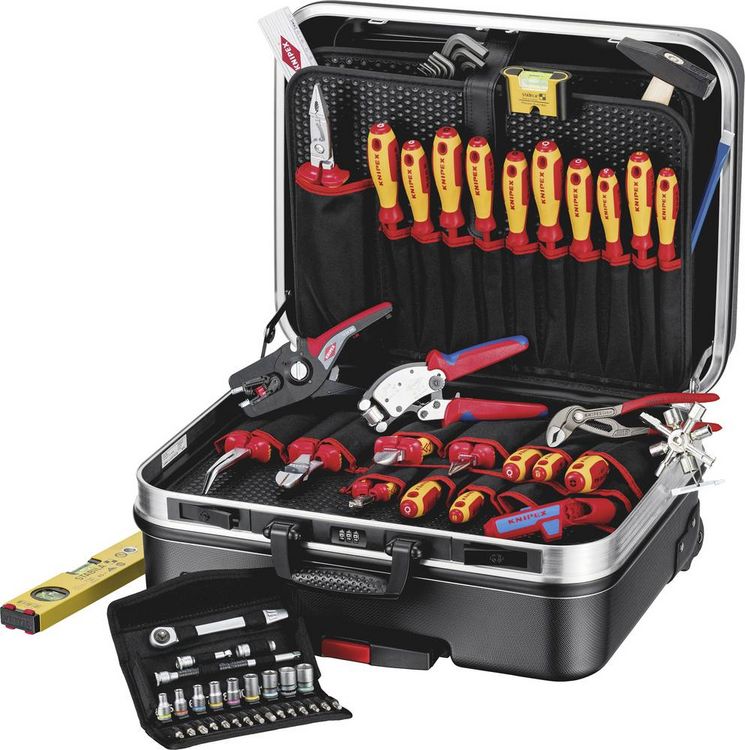Produktbild: Knipex 00 21 06 Elektriker, Handwerker Werkzeugkoffer best&uuml;ckt (B x H x T) 430 x 280 x 515 mm