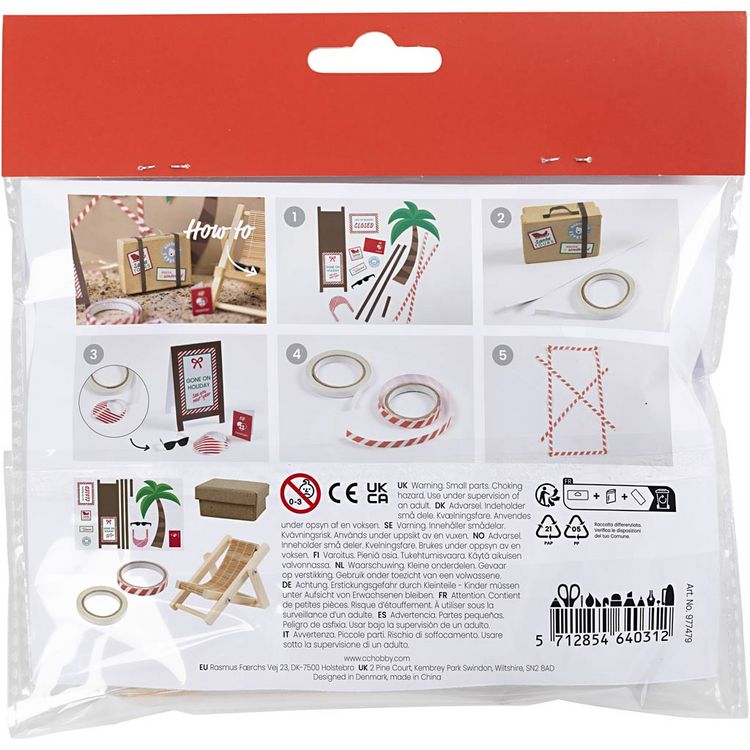 Produktbild: Creativ Company DIY Sets Miniaturen Mini Kreativ Set Wichtelt&uuml;r, Im Urlaub, Kreativ Box