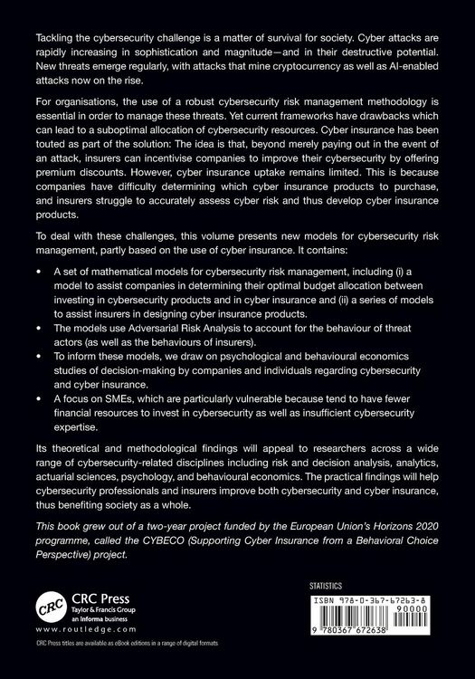 Produktbild: Security Risk Models for Cyber Insurance
