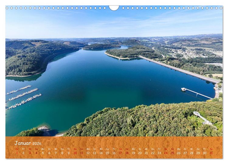 Produktbild: Talsperren der Ruhr und ihrer Nebenfl&uuml;sse aus der Vogelperspektive (Wandkalender 2026 DIN A3 quer), CALVENDO Monatskalender